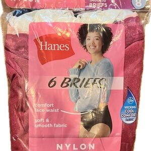 Hanes Women’s size 8 tagless nylon briefs 6 pairs